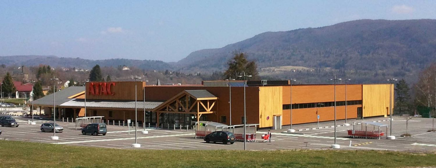 Construction d’un supermarché à l’enseigne ATAC à Lavans les St Claude dans le Jura (39)