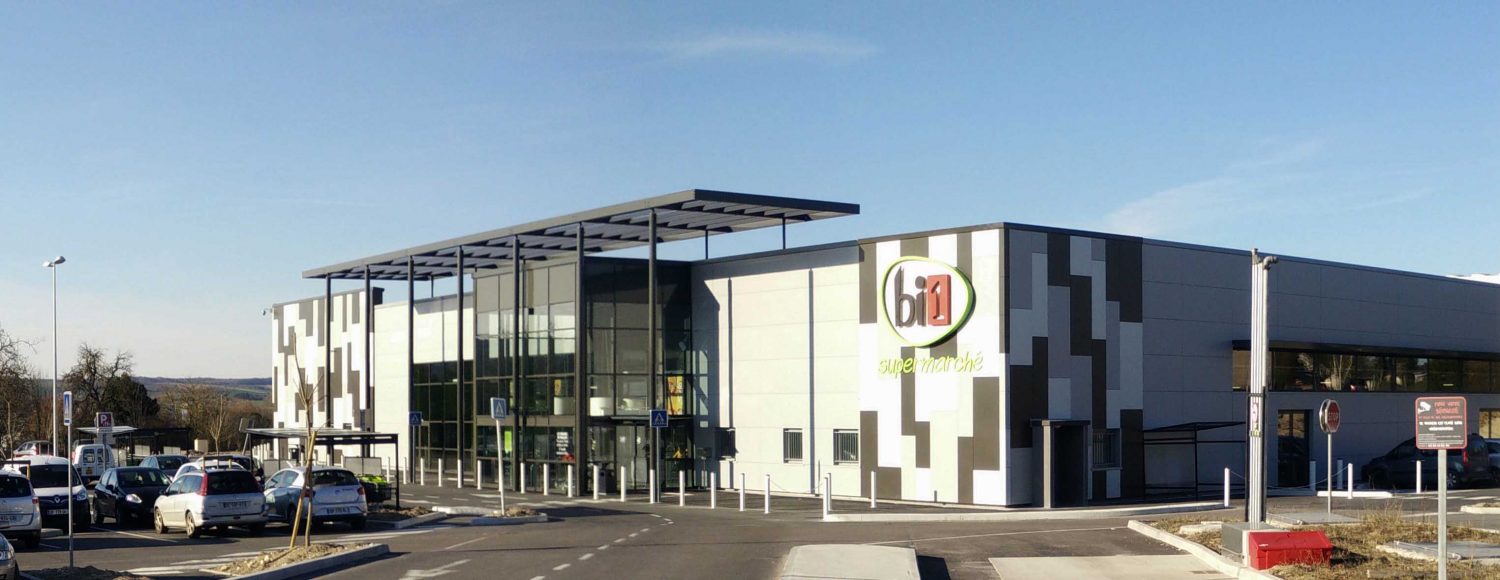 Elaboration d'un supermarché à l’enseigne « Bi1 » avec RETAIL 5 boutiques à Aillant sur Tholon dans l'Yonne (89)