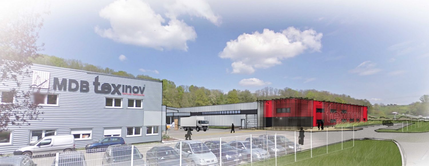 Extension d’un bâtiment industriel pour la société TEXINOV à Saint Didier la Tour en Isère (38)